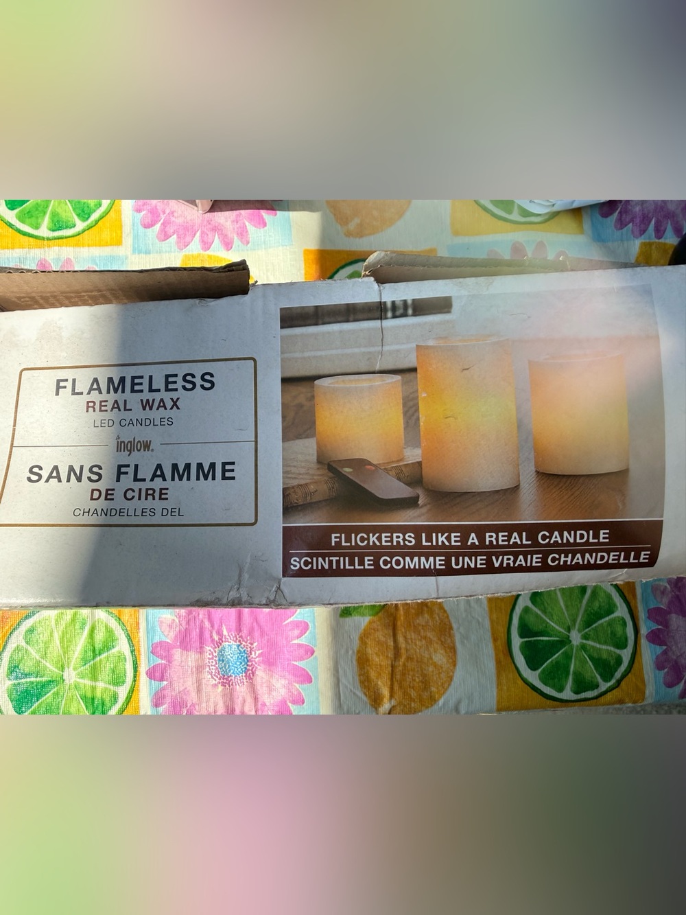 Battery-Operated Flameless Wax Candle Set - Amber Glow